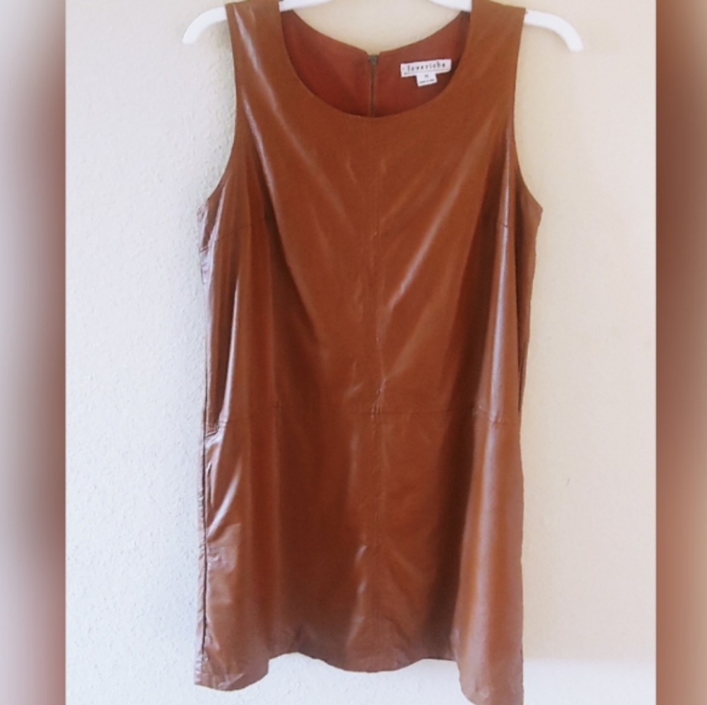 Faux leather dress loverichie